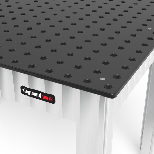 Siegmund Workbench height adjustable with steel plate 1200x800