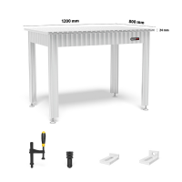 Siegmund Werkbank mit Alu Tischprofilen 1200x800...