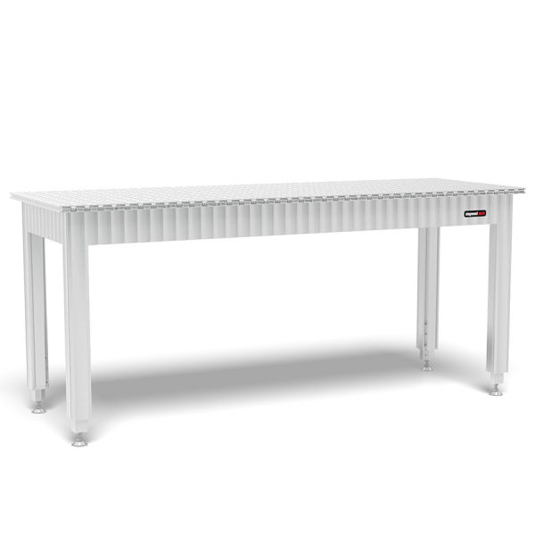 Siegmund Werkbank mit Alu Tischprofilen 2000x1000 höhenverstellbar