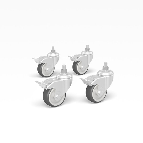 Equipment with 4 castors for workbench