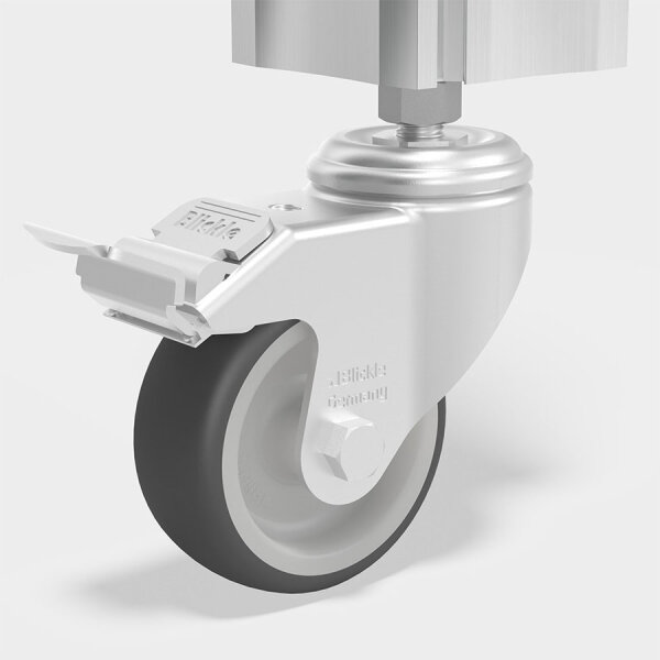 Equipment with 2 castors for machine table / extension