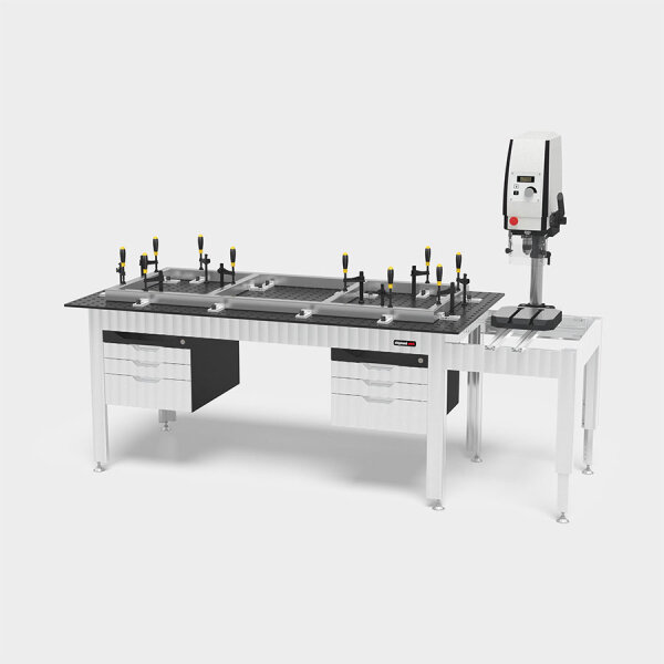 Maschinentisch 400x700 für Werkbank mit Stahlplatte