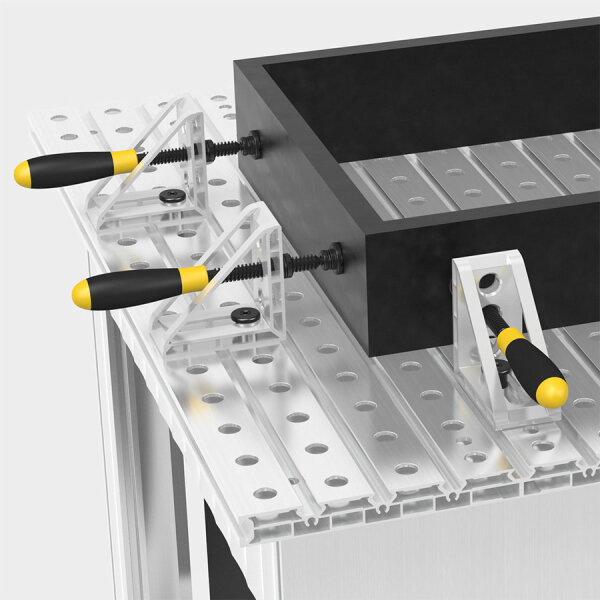 Aluminum table end profile 1000